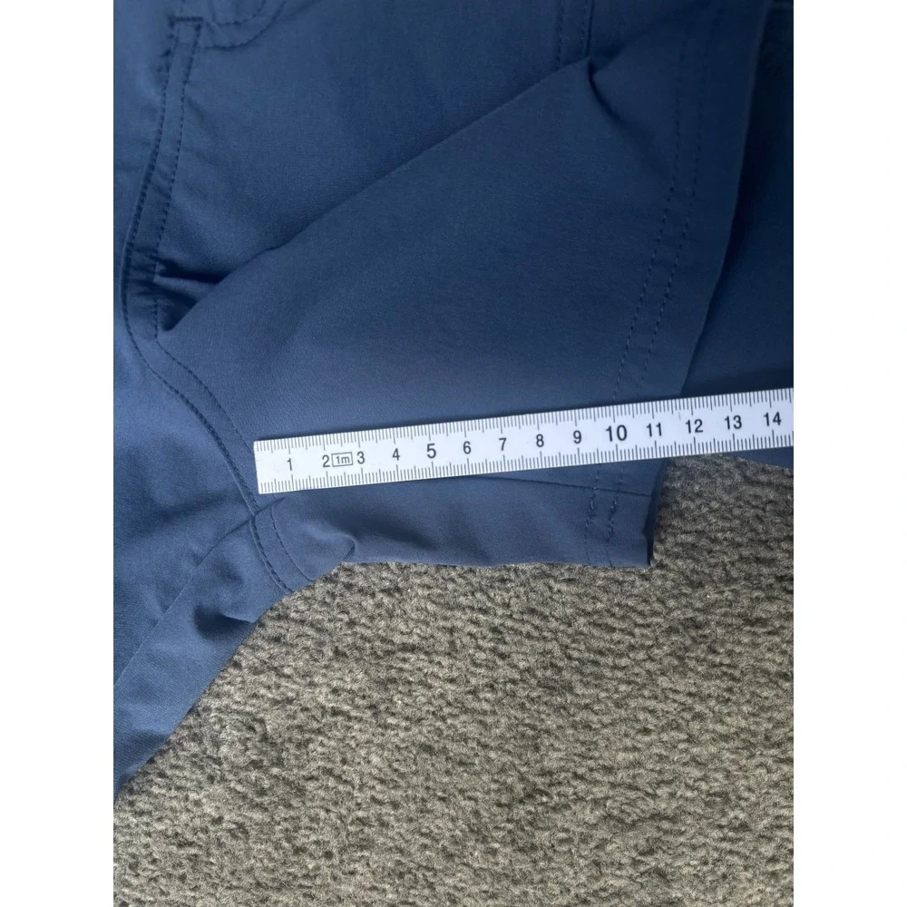 Willit Golf Shorts Women's Size 18 See Blue Nylon Belt Loops Pockets Zip Fly